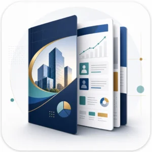 PDF company profile design presenting company services