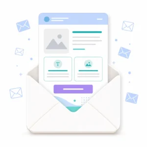 Marketing email template design for newsletters and promotions with clear content structure and call to action