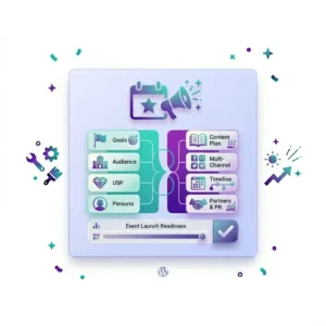 Event marketing plan service — structured 4–6 week promotion timeline