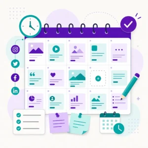 Monthly Content Plan concept showing a content calendar
