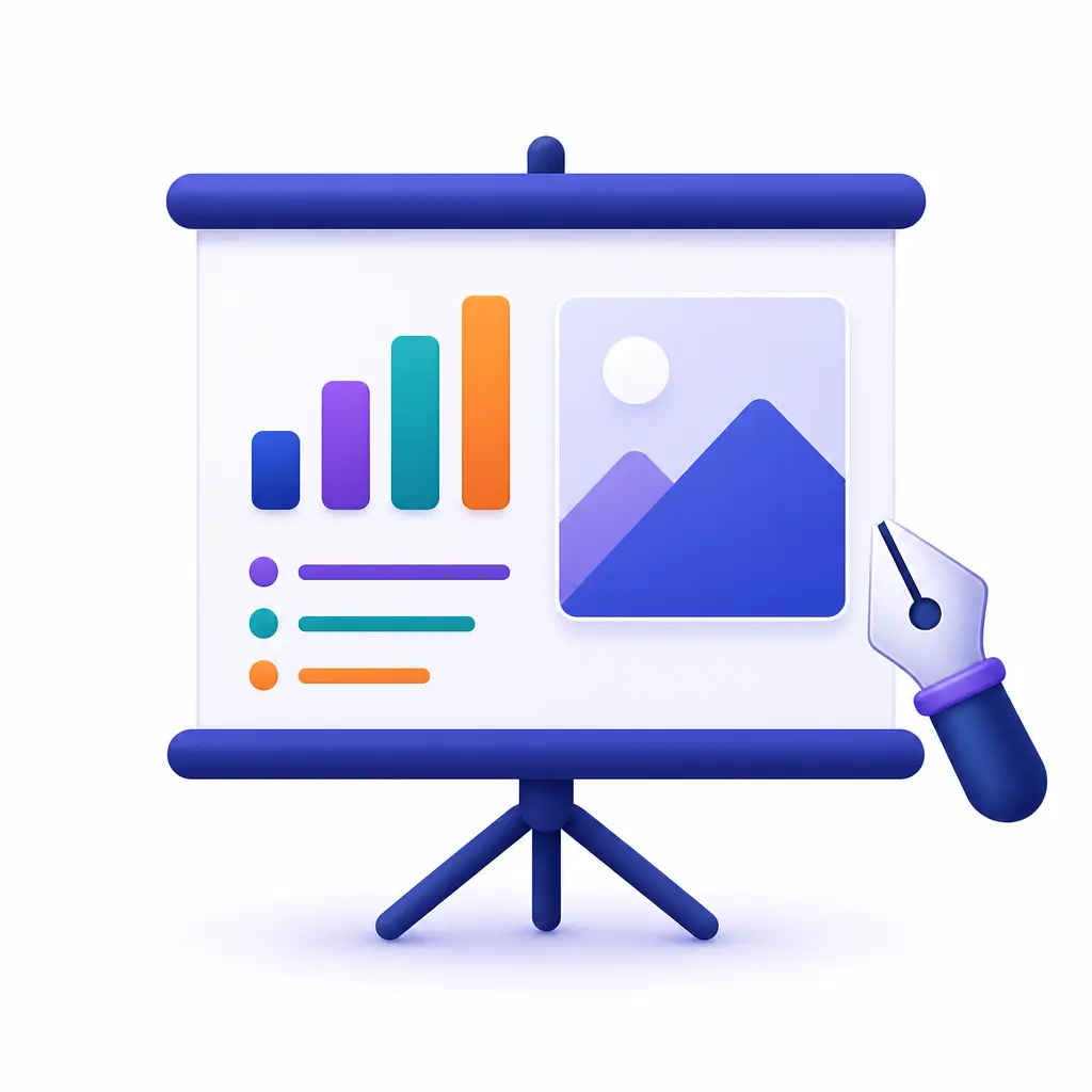 Presentation Design 1 Presentation Design Professional presentation design displayed on a screen with organized business slides in PowerPoint or PDF format