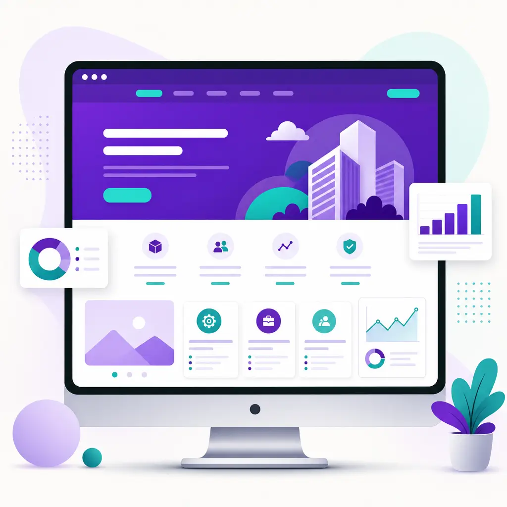 WordPress Business Website 1 WordPress Business Website WordPress business website concept showing a responsive company website screen with service pages
